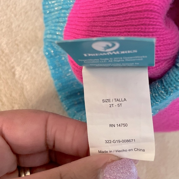 Dreamworks Trolls “Poppy” Pom Pom Hat (2T - 5T) - Picture 5 of 6